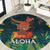 Hawaii Hula Girl Vintage Round Carpet Tropical Forest