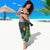 Hawaii Hula Girl Vintage Sarong Tropical Forest