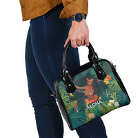 Hawaii Hula Girl Vintage Shoulder Handbag Tropical Forest LT7 - Polynesian Pride