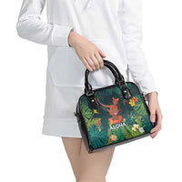 Hawaii Hula Girl Vintage Shoulder Handbag Tropical Forest LT7 - Polynesian Pride