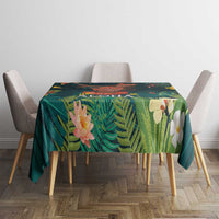 Hawaii Hula Girl Vintage Tablecloth Tropical Forest LT7 - Polynesian Pride