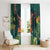 Hawaii Hula Girl Vintage Window Curtain Tropical Forest