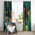 Hawaii Hula Girl Vintage Window Curtain Tropical Forest