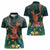 Hawaii Hula Girl Vintage Women Polo Shirt Tropical Forest