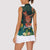 Hawaii Hula Girl Vintage Women Sleeveless Polo Shirt Tropical Forest