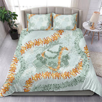 Hawaii Kaho'olawe Island Flowers Lei Bedding Set Silver Hinahina Kū Kahakai LT7 - Polynesian Pride
