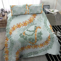 Hawaii Kaho'olawe Island Flowers Lei Bedding Set Silver Hinahina Kū Kahakai LT7 - Polynesian Pride