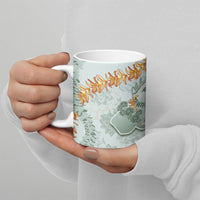 Hawaii Kaho'olawe Island Flowers Lei Ceramic Mug Silver Hinahina Kū Kahakai LT7 - Polynesian Pride