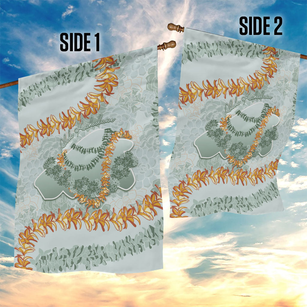 Hawaii Kaho'olawe Island Flowers Lei Garden Flag Silver Hinahina Kū Kahakai LT7 - Polynesian Pride