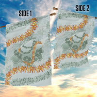 Hawaii Kaho'olawe Island Flowers Lei Garden Flag Silver Hinahina Kū Kahakai LT7 - Polynesian Pride
