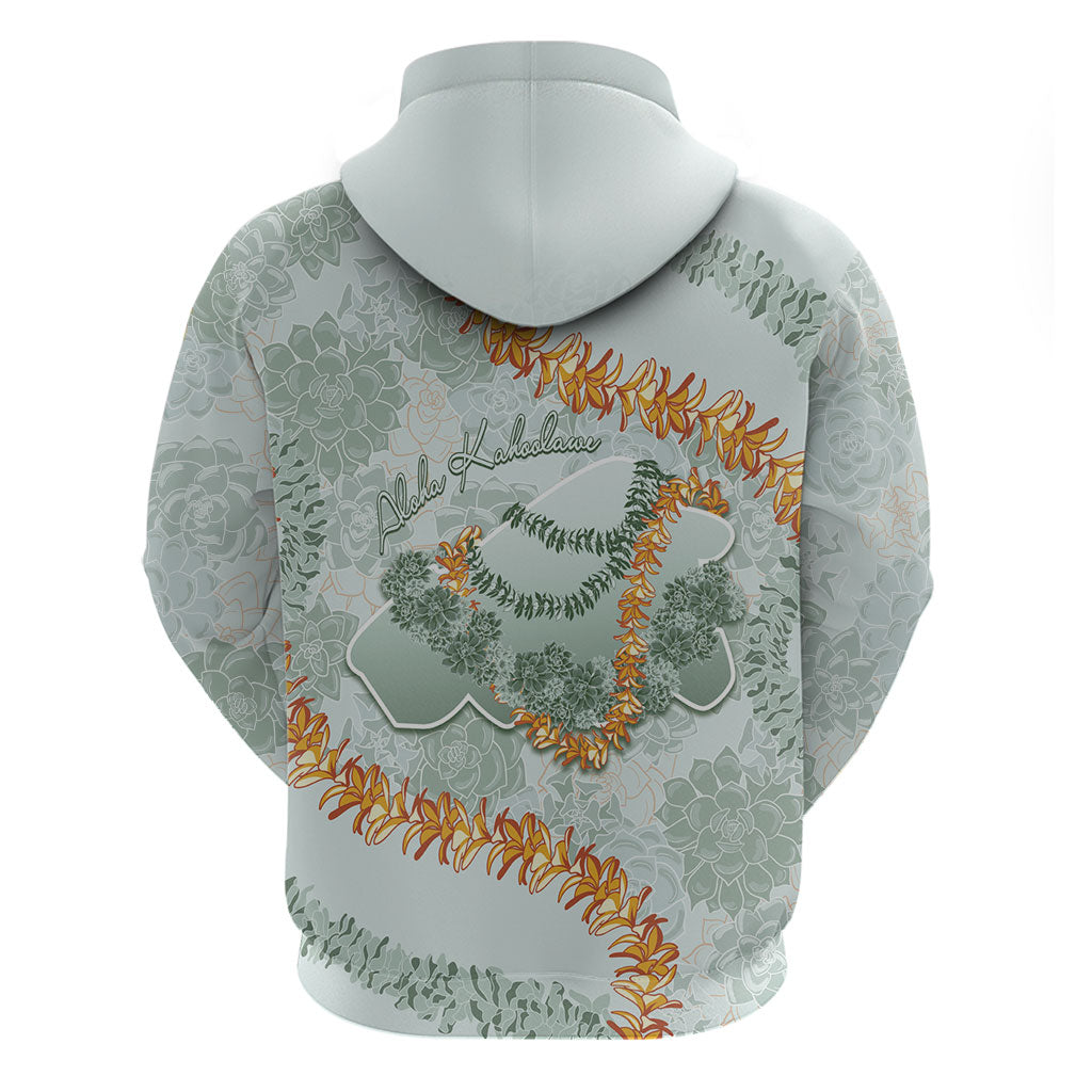 Hawaii Kaho'olawe Island Flowers Lei Hoodie Silver Hinahina Kū Kahakai LT7 - Polynesian Pride