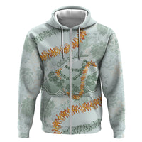 Hawaii Kaho'olawe Island Flowers Lei Hoodie Silver Hinahina Kū Kahakai LT7 Zip Hoodie Silver - Polynesian Pride