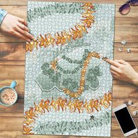 Hawaii Kaho'olawe Island Flowers Lei Puzzle Silver Hinahina Kū Kahakai LT7 Silver - Polynesian Pride
