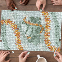 Hawaii Kaho'olawe Island Flowers Lei Puzzle Silver Hinahina Kū Kahakai LT7 - Polynesian Pride