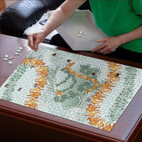 Hawaii Kaho'olawe Island Flowers Lei Puzzle Silver Hinahina Kū Kahakai LT7 - Polynesian Pride