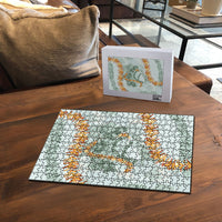 Hawaii Kaho'olawe Island Flowers Lei Puzzle Silver Hinahina Kū Kahakai LT7 - Polynesian Pride