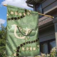 Hawaii Molokai Island Flowers Lei Garden Flag Kukui Nut Mossy Green LT7 - Polynesian Pride