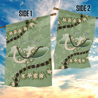 Hawaii Molokai Island Flowers Lei Garden Flag Kukui Nut Mossy Green LT7 - Polynesian Pride