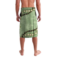 Hawaii Molokai Island Flowers Lei Lavalava Kukui Nut Mossy Green LT7 - Polynesian Pride