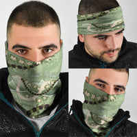 Hawaii Molokai Island Flowers Lei Neck Gaiter Kukui Nut Mossy Green LT7 - Polynesian Pride