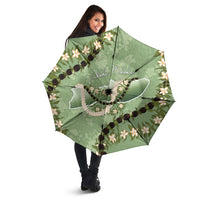 Hawaii Molokai Island Flowers Lei Umbrella Kukui Nut Mossy Green LT7 - Polynesian Pride