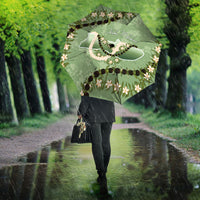 Hawaii Molokai Island Flowers Lei Umbrella Kukui Nut Mossy Green LT7 - Polynesian Pride