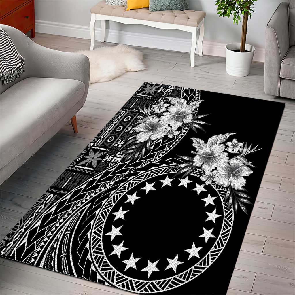 Kia Orana Cook Islands Area Rug Tiare and Stars LT7 - Polynesian Pride