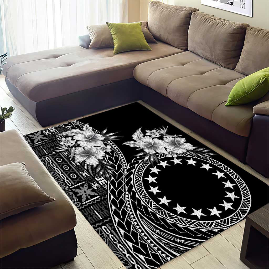 Kia Orana Cook Islands Area Rug Tiare and Stars LT7 - Polynesian Pride