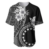Kia Orana Cook Islands Baseball Jersey Tiare and Stars LT7 Black - Polynesian Pride