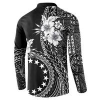 Kia Orana Cook Islands Button Sweatshirt Tiare and Stars LT7 - Polynesian Pride