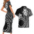 Kia Orana Cook Islands Couples Matching Short Sleeve Bodycon Dress and Hawaiian Shirt Tiare and Stars