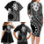 Kia Orana Cook Islands Family Matching Long Sleeve Bodycon Dress and Hawaiian Shirt Tiare and Stars