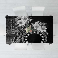 Kia Orana Cook Islands Tablecloth Tiare and Stars LT7 Black - Polynesian Pride