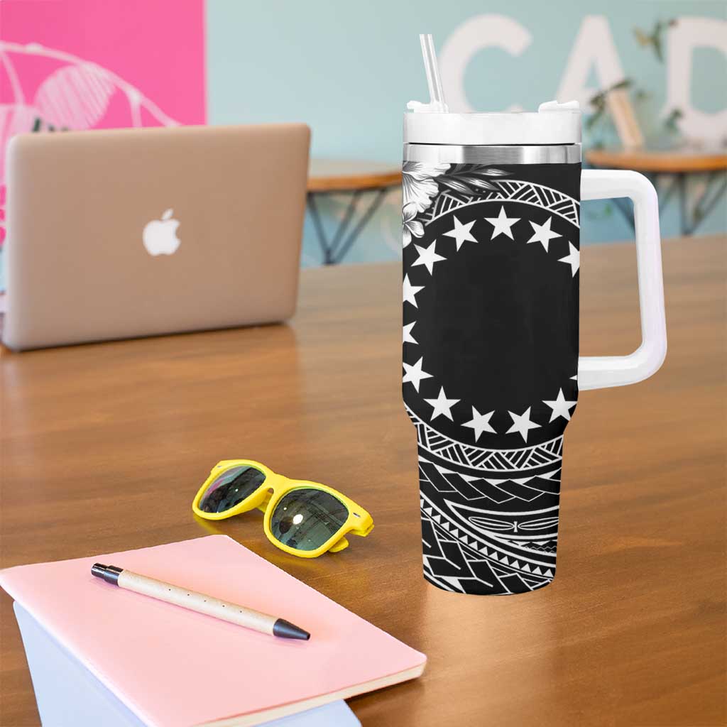 Kia Orana Cook Islands Tumbler With Handle Tiare & Stars LT7 - Polynesian Pride