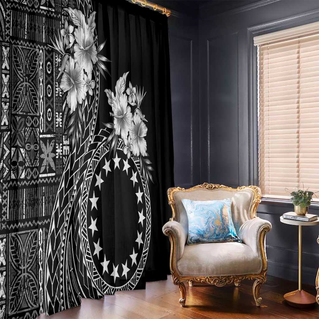 Kia Orana Cook Islands Window Curtain Tiare and Stars LT7 - Polynesian Pride