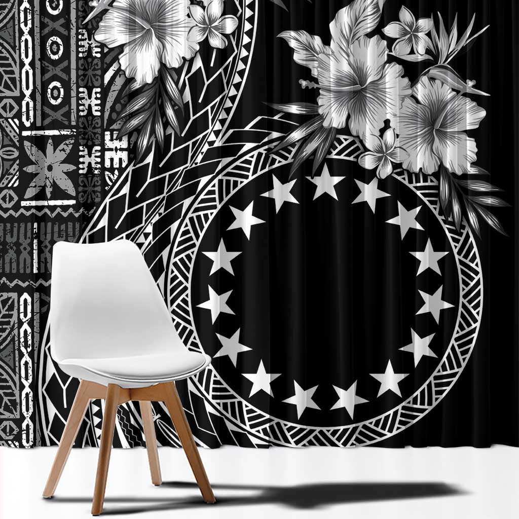Kia Orana Cook Islands Window Curtain Tiare and Stars LT7 - Polynesian Pride