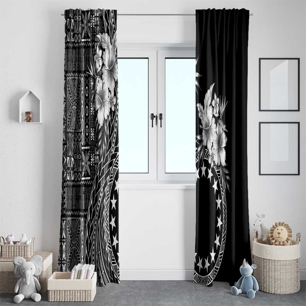 Kia Orana Cook Islands Window Curtain Tiare and Stars LT7 - Polynesian Pride