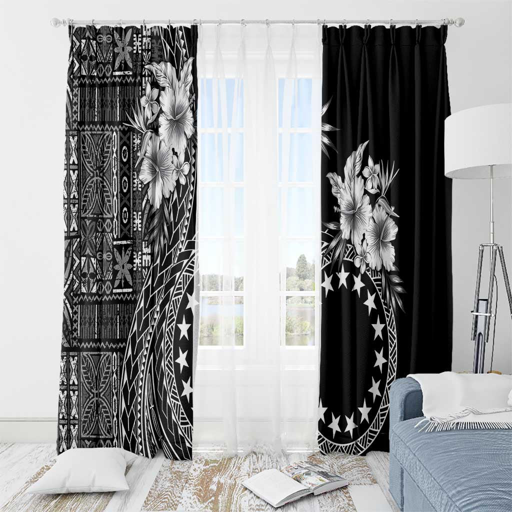 Kia Orana Cook Islands Window Curtain Tiare and Stars LT7 - Polynesian Pride