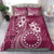 Kia Orana Cook Islands Bedding Set Tiare and Stars - Maroon