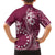 Kia Orana Cook Islands Family Matching Long Sleeve Bodycon Dress and Hawaiian Shirt Tiare and Stars - Maroon