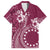 Kia Orana Cook Islands Family Matching Long Sleeve Bodycon Dress and Hawaiian Shirt Tiare and Stars - Maroon