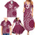 Kia Orana Cook Islands Family Matching Summer Maxi Dress and Hawaiian Shirt Tiare and Stars - Maroon