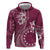 Kia Orana Cook Islands Hoodie Tiare and Stars - Maroon