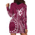 Kia Orana Cook Islands Hoodie Dress Tiare and Stars - Maroon