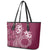 Kia Orana Cook Islands Leather Tote Bag Tiare and Stars - Maroon