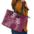 Kia Orana Cook Islands Leather Tote Bag Tiare and Stars - Maroon