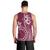 Kia Orana Cook Islands Men Tank Top Tiare and Stars - Maroon