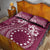 Kia Orana Cook Islands Quilt Bed Set Tiare and Stars - Maroon