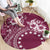 Kia Orana Cook Islands Round Carpet Tiare and Stars - Maroon