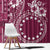 Kia Orana Cook Islands Window Curtain Tiare and Stars - Maroon